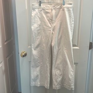 Paige Anessa White Wide Leg Jeans Size 32